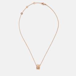 Pre Owned Bvlgari B.Zero1 18K Rose Gold Pendant Necklace