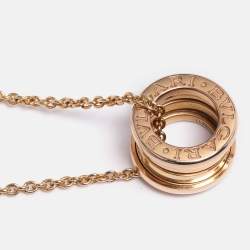Pre Owned Bvlgari B.Zero1 18K Rose Gold Pendant Necklace