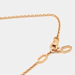 Pre Owned Bvlgari Serpenti Seduttori Diamond Malachite Blue Sapphire 18K Rose Gold Pendant Necklace
