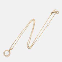 Pre Owned Bvlgari 18K Rose Gold, Diamond Pendant Necklace
