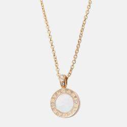 Pre Owned Bvlgari 18K Rose Gold, Diamond Pendant Necklace