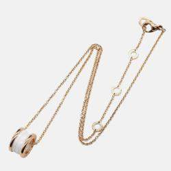 مملوكة مسبقًا Bvlgari B.Zero1 18K Rose Gold and Ceramic Pendant Necklace