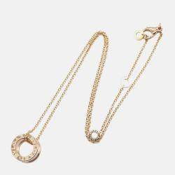Pre Owned Bvlgari B.Zero1 18K Rose Gold and Ceramic Pendant Necklace