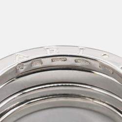 Pre Owned Bvlgari B.Zero1 18K White Gold Band Ring EU 51