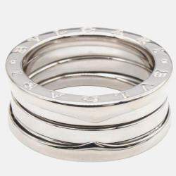 Pre Owned Bvlgari B.Zero1 18K White Gold Band Ring EU 51