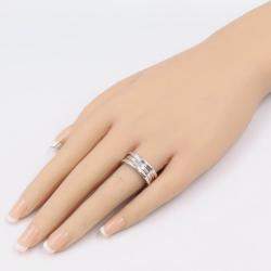 Pre Owned خاتم بلغاري بي زيرو 1 ذهب أبيض 18 قيراط مقاس 55