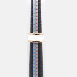 Pre Owned Bvlgari B.Zero1 18K Rose Gold and Ceramic Band Ring EU 53
