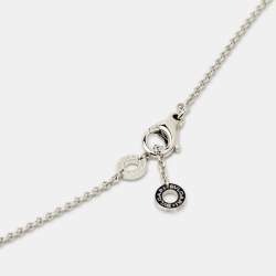 Pre Owned Bvlgari Divissima Diamond 18K White Gold Pendant Necklace