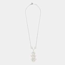 Pre Owned Bvlgari Divissima Diamond 18K White Gold Pendant Necklace