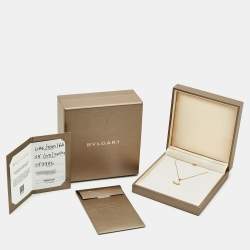 Pre Owned Bvlgari Divas' Dream Mother of Pearl Diamond 18k Rose Gold Necklace