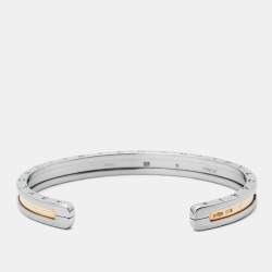 Pre Owned Bvlgari B.Zero1 18k Rose Gold Stainless Steel Bracelet S