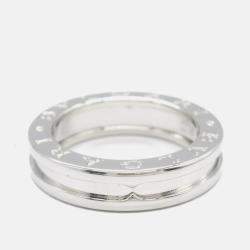 Pre Owned Bvlgari B.Zero1 1-Band 18K White Gold Ring EU 49