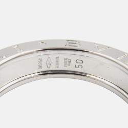 Pre Owned Bvlgari B.Zero1 1-Band 18K White Gold Ring EU 50