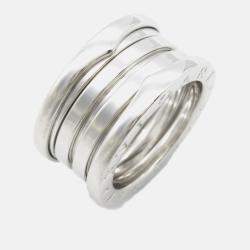 Pre Owned Bvlgari B.Zero1 18K White Gold  Ring EU 51