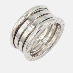 Pre Owned Bvlgari B.Zero1 4-Band 18K White Gold Ring EU 56