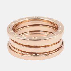 Pre Owned Bvlgari B.Zero1 3-Band 18K Rose Gold Ring EU 55