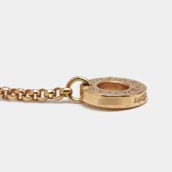 Pre Owned Bvlgari B.Zero1 Mini Fancy Cermet 18K Rose Gold Pendant Necklace