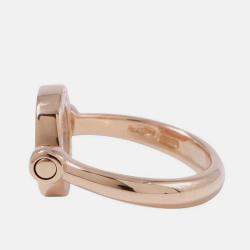 Pre Owned Bvlgari Bvlgari Bvlgari 18K Rose Gold and Ceramic Ring EU 49