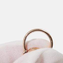 Pre Owned Bvlgari Bvlgari Bvlgari 18K Rose Gold and Ceramic Ring EU 49