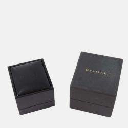 Pre Owned Bvlgari Bvlgari Bvlgari 18K Rose Gold and Ceramic Ring EU 49