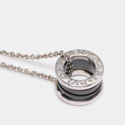Pre Owned Bvlgari B. Zero1 Save the Children Ceramic Sterling Silver Pendant Necklace