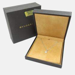 Pre Owned Bvlgari Bvlgari 18K White Gold and Diamond Pendant Necklace