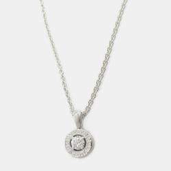 Pre Owned Bvlgari Bvlgari 18K White Gold and Diamond Pendant Necklace
