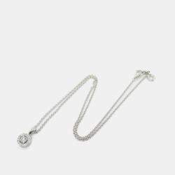 Pre Owned Bvlgari Bvlgari 18K White Gold and Diamond Pendant Necklace