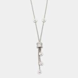 Pre Owned Bvlgari B.zero1 Diamond 18K White Gold Pendant Necklace