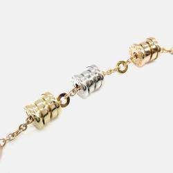 Pre Owned Bvlgari B.zero1 18K Yellow, Rose, and White Gold Pendant Necklace