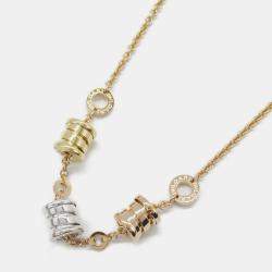 Pre Owned Bvlgari B.zero1 18K Yellow, Rose, and White Gold Pendant Necklace