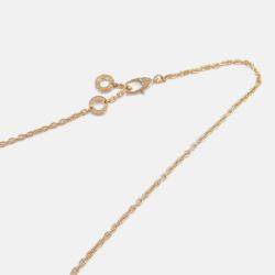 Pre Owned Bvlgari Serpenti Viper Diamond 18K Rose Gold Pendant Necklace