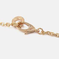 Pre Owned Bvlgari Serpenti Viper Diamond 18K Rose Gold Pendant Necklace