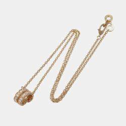 Pre Owned Bvlgari Serpenti Viper Diamond 18K Rose Gold Pendant Necklace