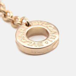 Pre Owned Bvlgari Diamond and Mother of Pearl 18K Rose Gold Pendant Necklace