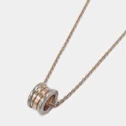 Pre Owned Bvlgari B.zero1 18K Rose and White Gold Necklace
