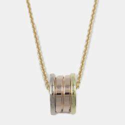 Pre Owned Bvlgari B.zero1 18K Yellow, Rose, and White Gold Necklace