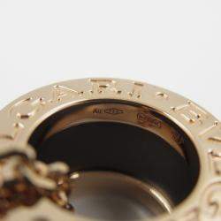 Pre Owned Bvlgari B.zero1 18K Rose Gold and Black Ceramic Pendant Necklace