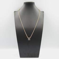 Pre Owned Bvlgari B.zero1 18K Rose Gold and Black Ceramic Pendant Necklace