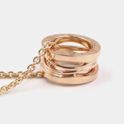 Pre Owned Bvlgari B.zero1 Legend 18K Rose Gold Pendant Necklace
