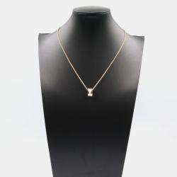 Pre Owned Bvlgari B.zero1 Legend 18K Rose Gold and White Ceramic Necklace