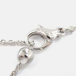 Pre Owned Bvlgari Lucia Diamond and Onyx 18K White Gold Pendant Necklace