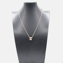 Pre Owned Bvlgari B.zero1 Perfect Mistake 18K Rose and White Gold Necklace