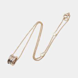 Pre Owned Bvlgari B.zero1 Perfect Mistake 18K Rose and White Gold Necklace