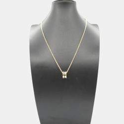 Pre Owned Bvlgari B.zero1 Design Legend 18K Rose Gold and Black Ceramic Pendant Necklace
