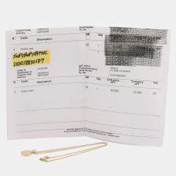 Pre Owned Bvlgari Bvlgari Bvlgari 18K Yellow Gold and Diamond Pendant Necklace