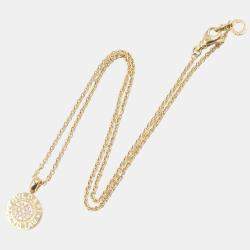 Pre Owned Bvlgari Bvlgari Bvlgari 18K Yellow Gold and Diamond Pendant Necklace