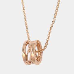 Pre Owned Bvlgari B.zero1 Design Legend 18K Rose Gold Pendant Necklace
