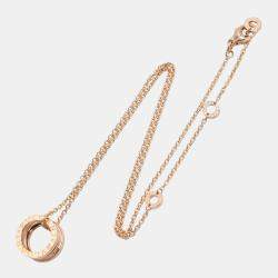 Pre Owned Bvlgari B.zero1 Design Legend 18K Rose Gold Pendant Necklace
