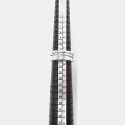 Pre Owned Bvlgari B.Zero1 18K White Gold Band Ring EU 53